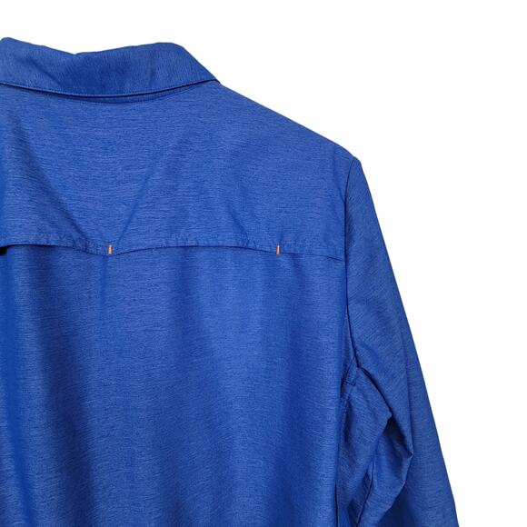 Orvis Cobalt Blue Long Sleeve Open Air Vented Performance Shirt - Size L - Picture 3 of 6